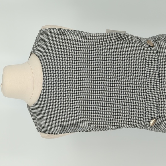 H&M Houndstooth Sheath Dress Black White XXL preppy punk Business casual classic - Picture 3 of 9